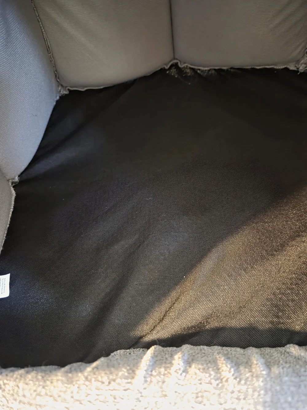Plush Gray Pet Cave Bed with Cozy Dome